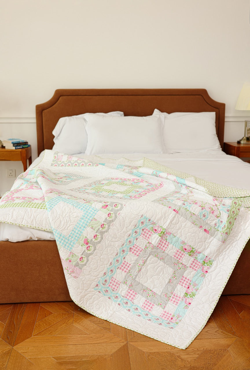 Twin Size - Squares in Squares Quilt