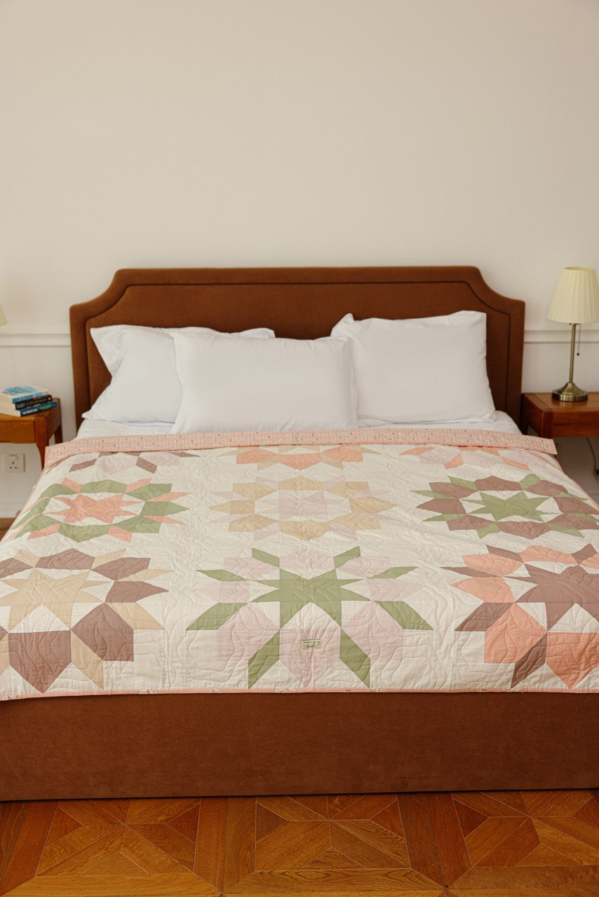 Twin Size - Starburst Pastels Quilt