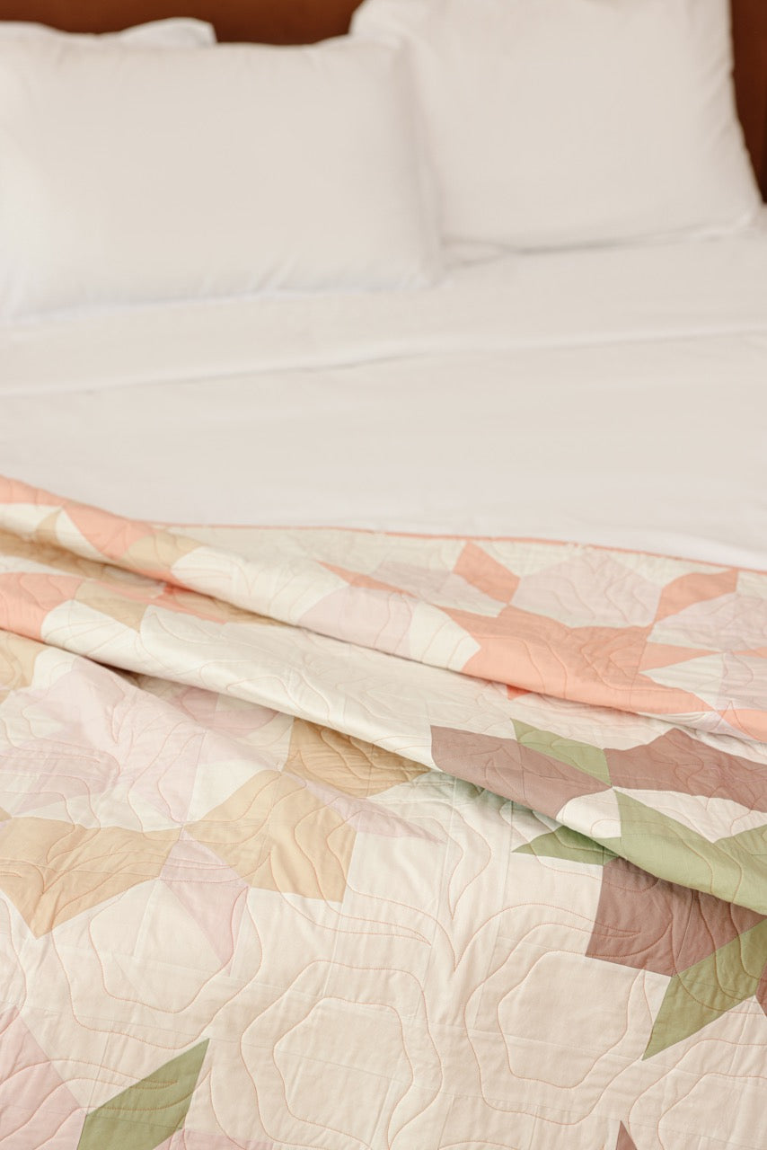 Twin Size - Starburst Pastels Quilt