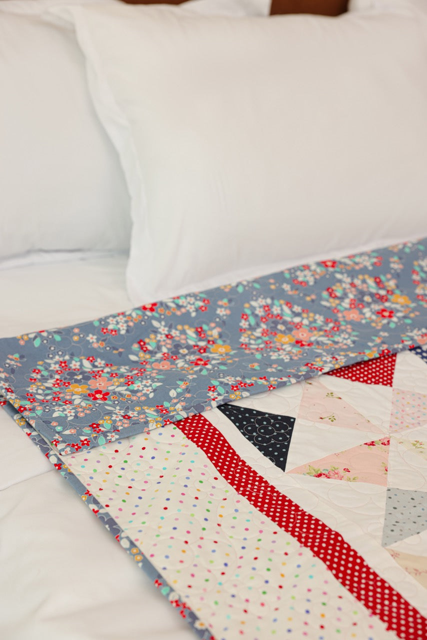Lap Size - Triangle Polka Dots Quilt