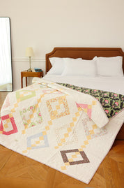 Queen Size - Diamonds & Triangles Quilt