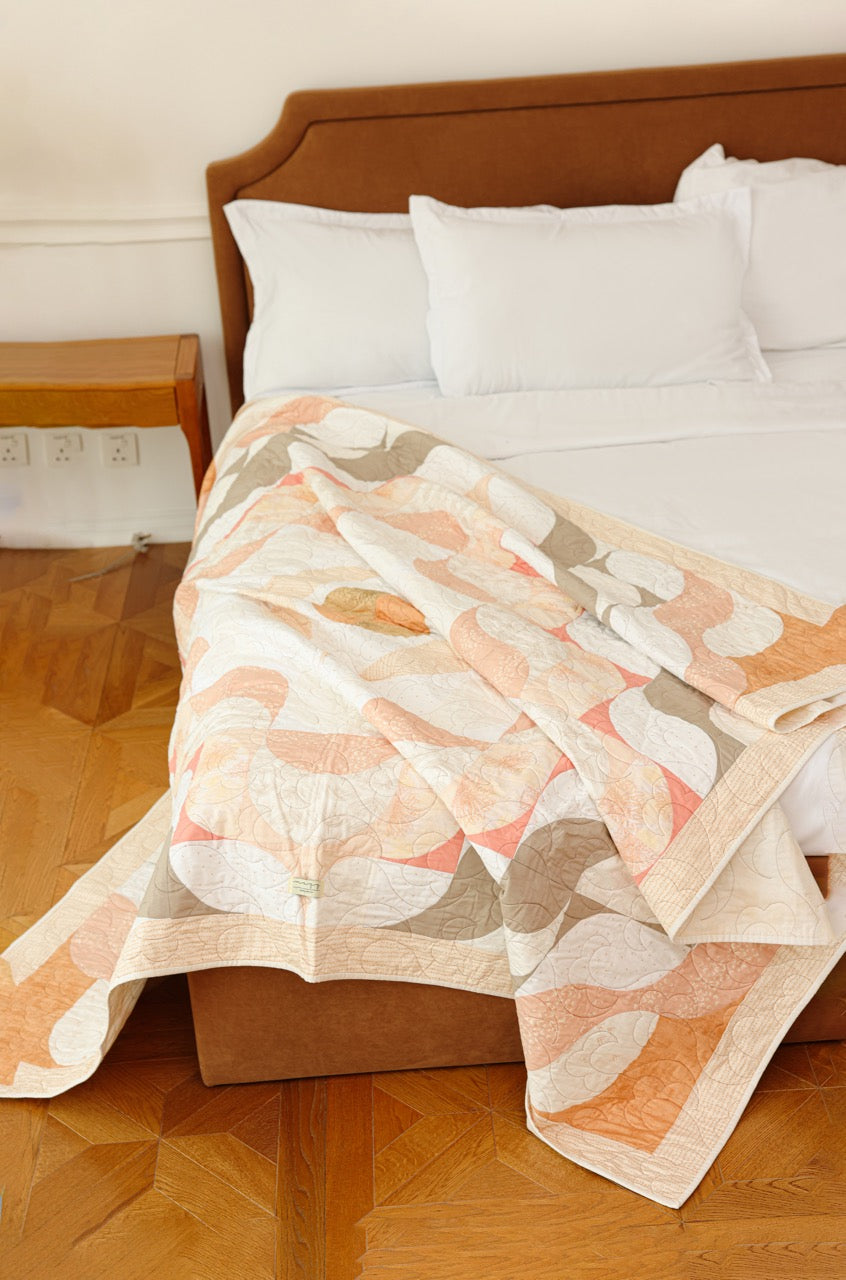 Twin Size - Swirly Nudes Quilt