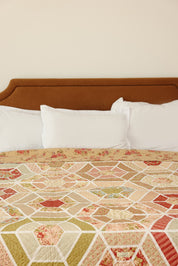 Queen Size - Hexagon Garden Quilt