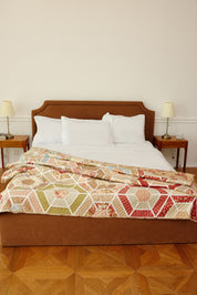 Queen Size - Hexagon Garden Quilt