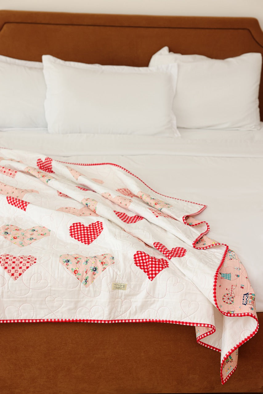 Lap Size - Heart Carnival Quilt