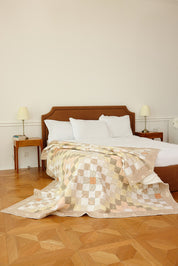 Queen Size Quilted Blanket - Sandy Desert