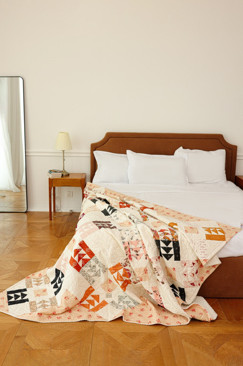 Queen Size Quilted Blanket - Ruby Roads