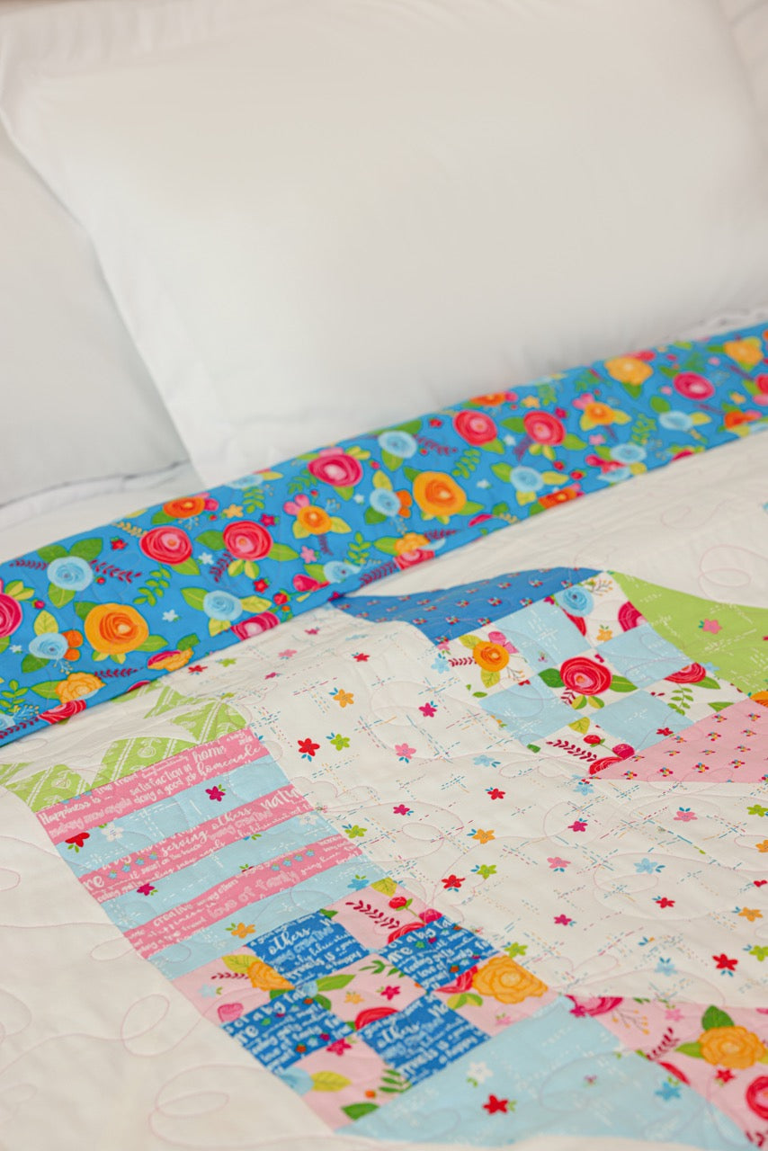 Lap Size - Blue Butterflies Quilt