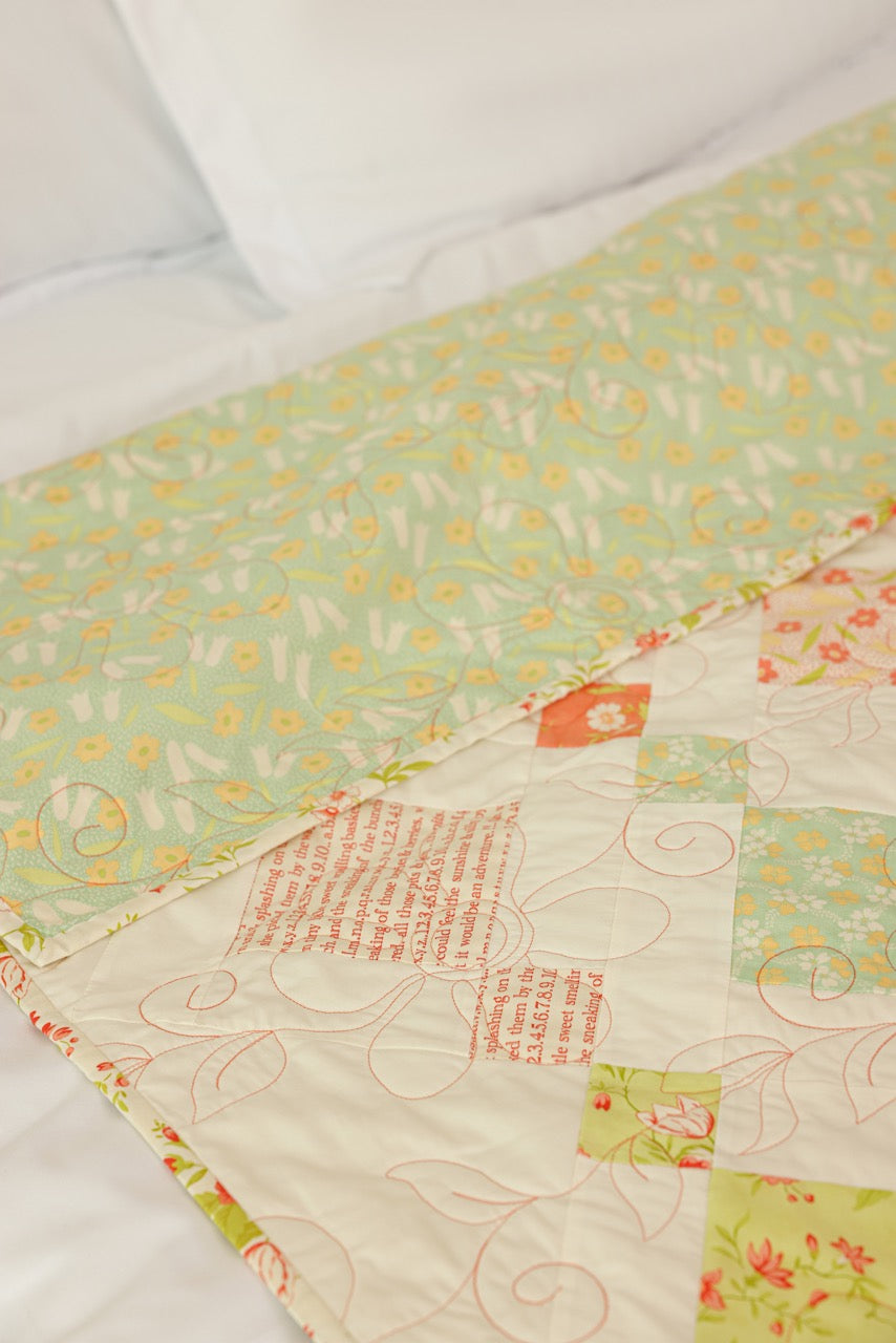 Lap Size - Green Triangles Quilt