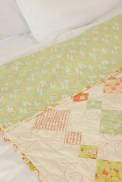 Lap Size - Green Triangles Quilt
