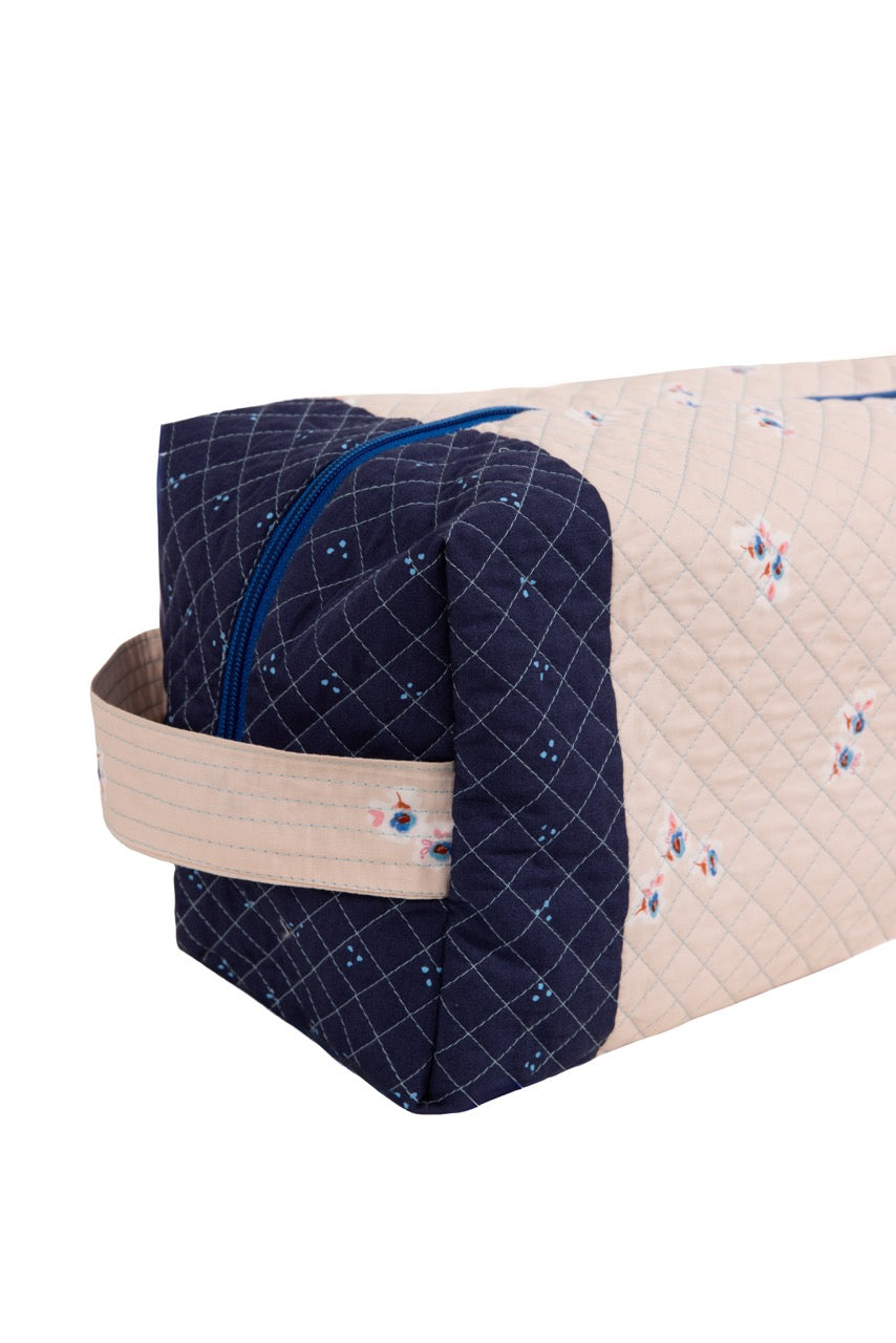 3 Piece Quilted Pouch Set - Petite Blooms