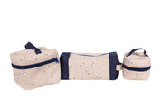 3 Piece Quilted Pouch Set - Petite Blooms