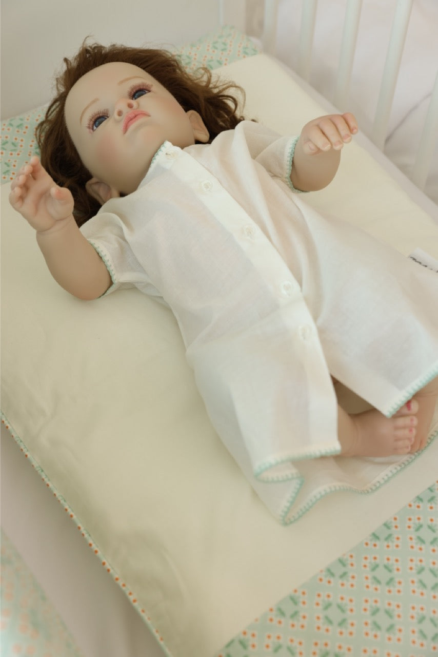 Mint Meadow Baby Set - Blanket, Doshak, Baby Jalabiya & Swaddle
