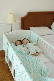 Blue Seas Baby Set - Blanket, Doshak, Baby Jalabiya & Swaddle