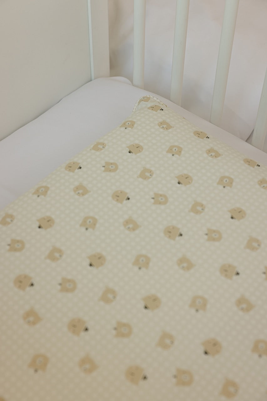 Beige Bears Baby Set - Blanket & Doshak