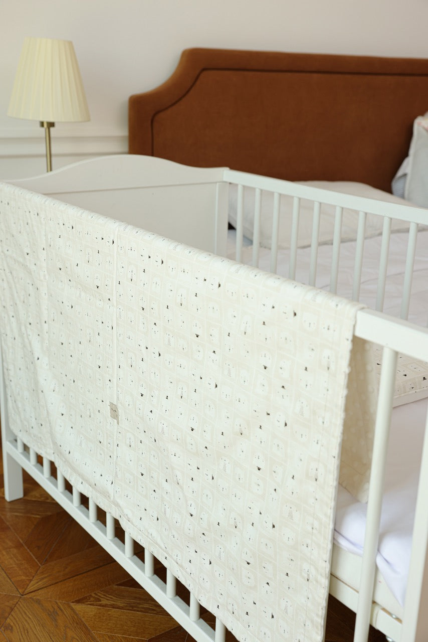 Mr. Bear In Beige Baby Set - Blanket & Doshak