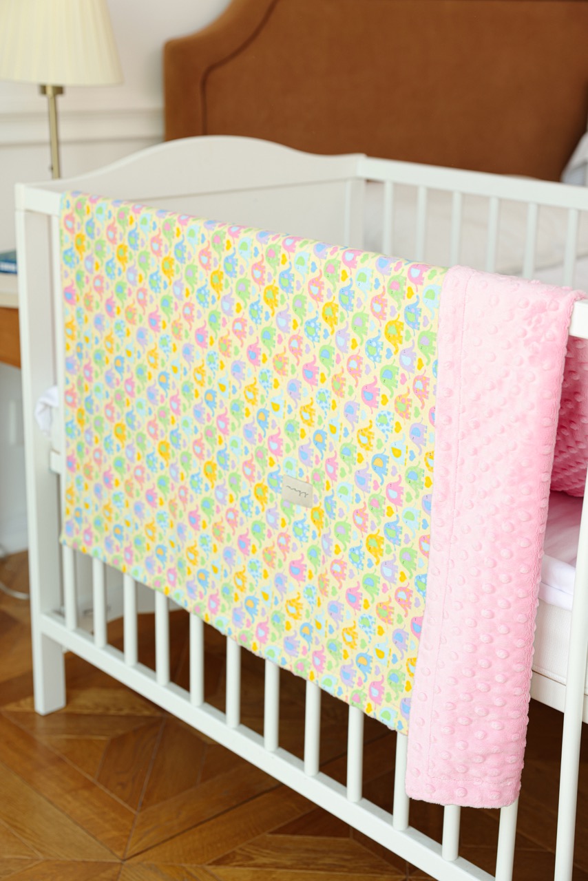 Crib Size - Pink Elephant