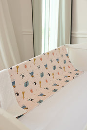 Crib Size - Lions On Whales (Pink)