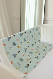 Crib Size - Lions On Whales (Blue)