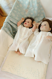 Green Birds Baby Set - Blanket, Doshak, Baby Jalabiya & Swaddle