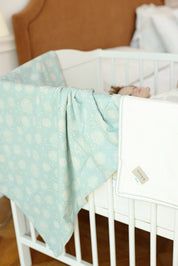 Green Birds Baby Set - Blanket, Doshak, Baby Jalabiya & Swaddle