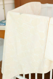 Orange Crochet Baby Set - Blanket, Doshak, Baby Jalabiya & Swaddle