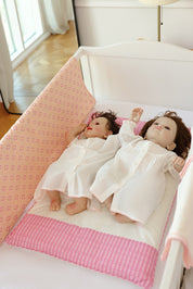 Pink Grid Baby Set - Blanket, Doshak, Baby Jalabiya & Swaddle