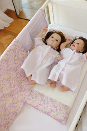 Purple Floral Baby Set - Blanket, Doshak, Baby Jalabiya & Swaddle