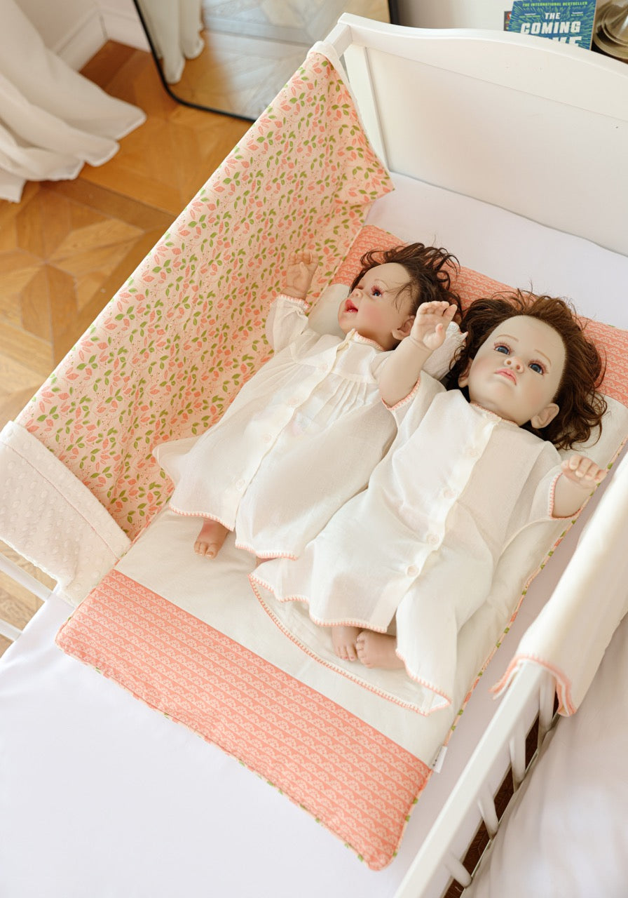 Pretty Peach Baby Set - Blanket, Doshak, Baby Jalabiya & Swaddle
