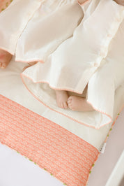 Pretty Peach Baby Set - Blanket, Doshak, Baby Jalabiya & Swaddle