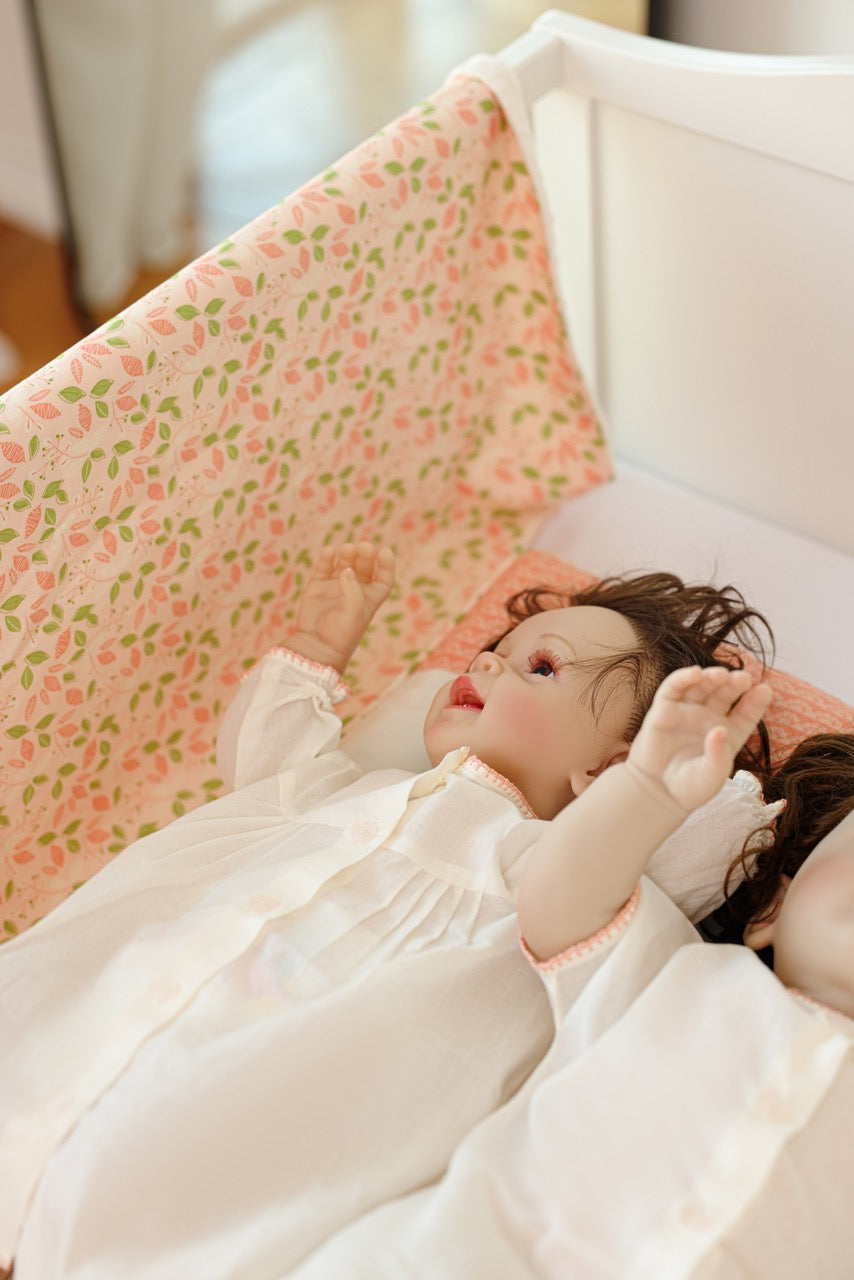 Pretty Peach Baby Set - Blanket, Doshak, Baby Jalabiya & Swaddle