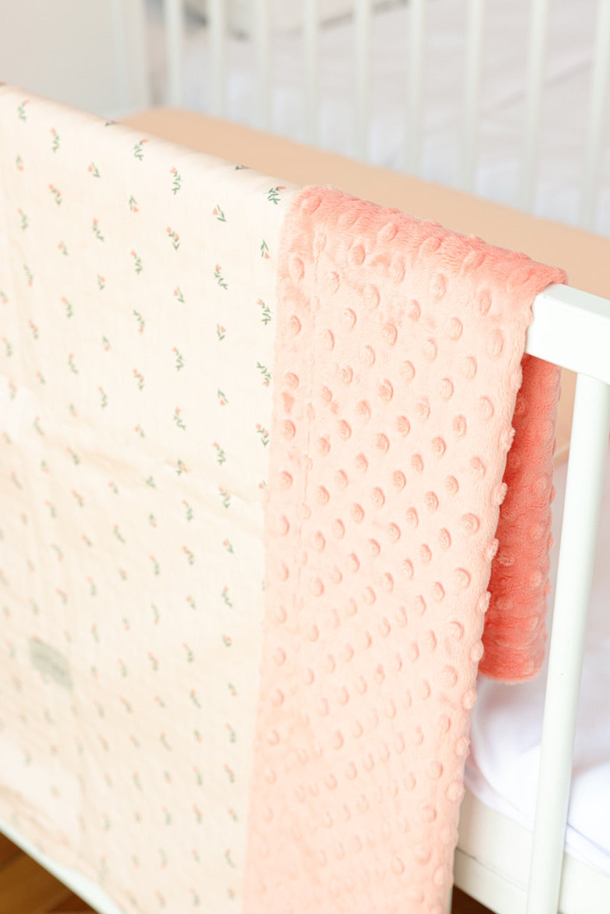 Coral Flower Baby Set - Blanket & Doshak