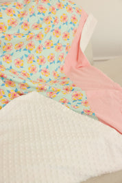 Lap Size Blanket - Blue Blooms