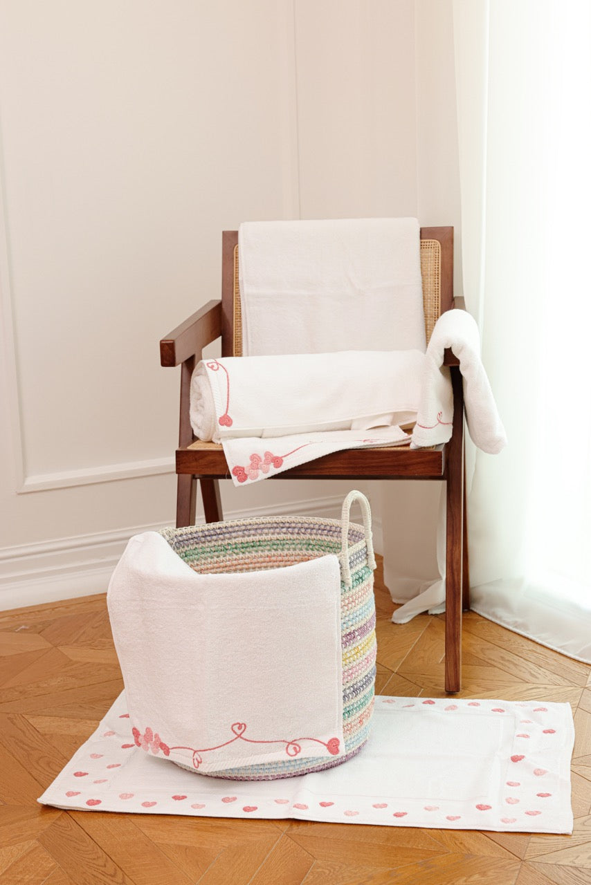 Towel Set - Red & Pink Hearts