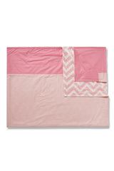 Lap Size Blanket - Pink Chevron