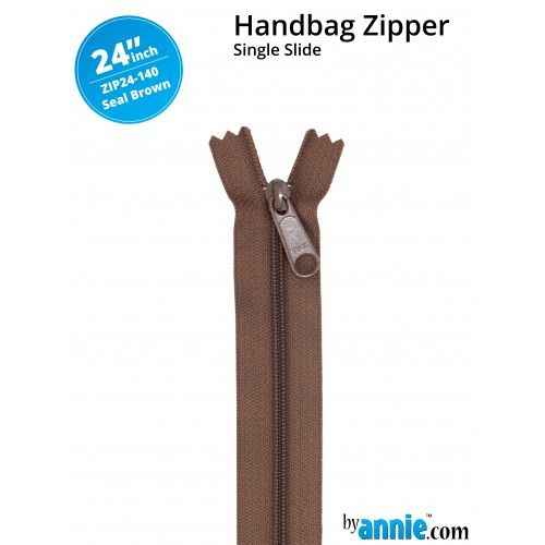 Zippers - Seal Brown