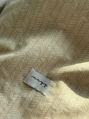Soft Beige Print Baby Set - Blanket & Doshak