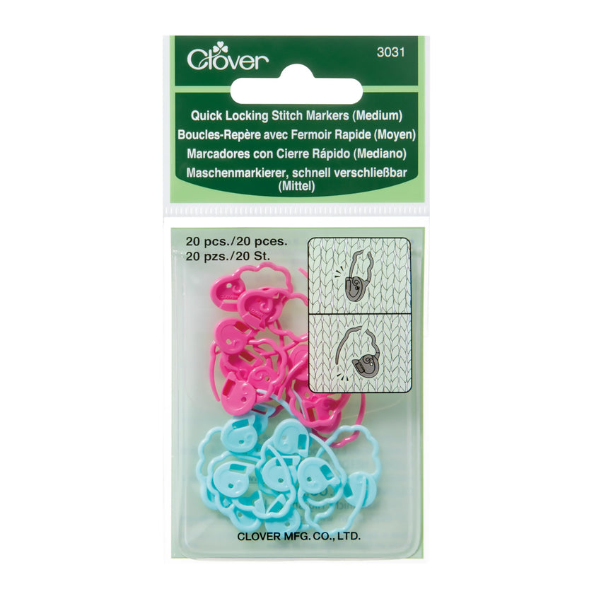 Quick Locking Stitch Markers - 20 pcs