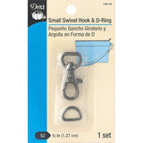 Gunmetal Small Swivel Hook & D-Ring