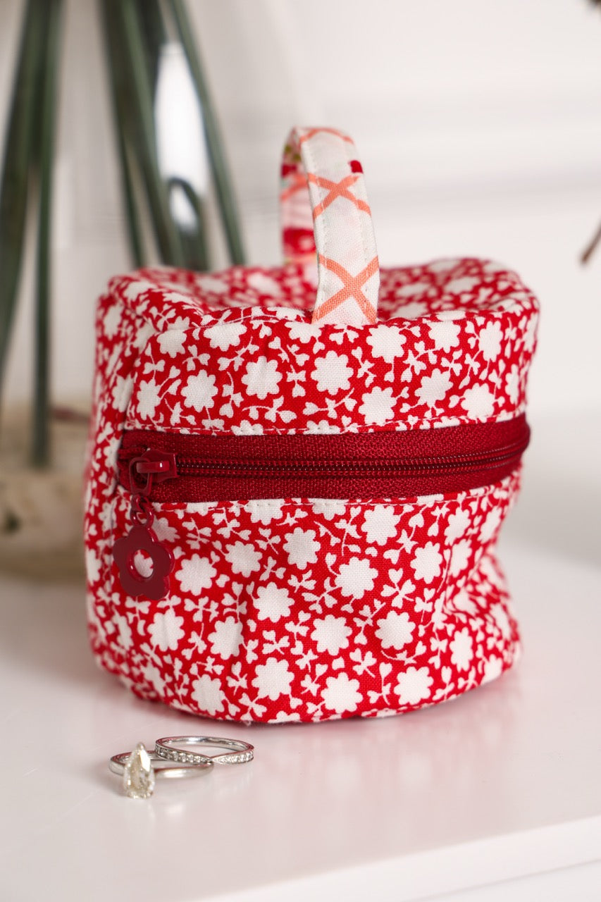 Red Flowers Pouch
