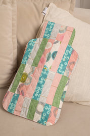 Greens & Blues Patchwork Quilted Bottle Cover