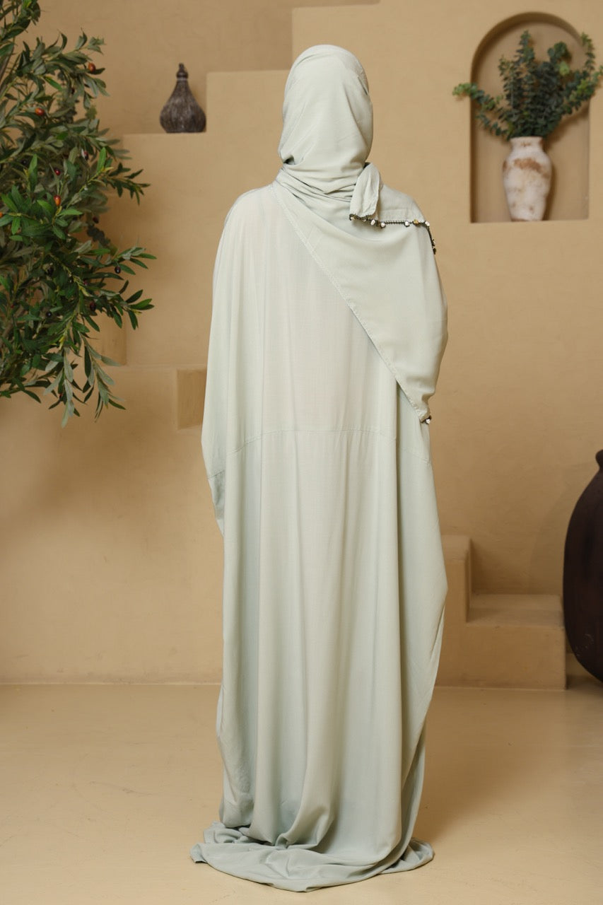 Praying Dress - Greens & Whites