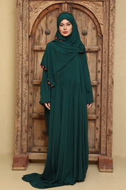 Praying Dress - Emerald & Oranges
