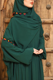 Praying Dress - Emerald & Oranges