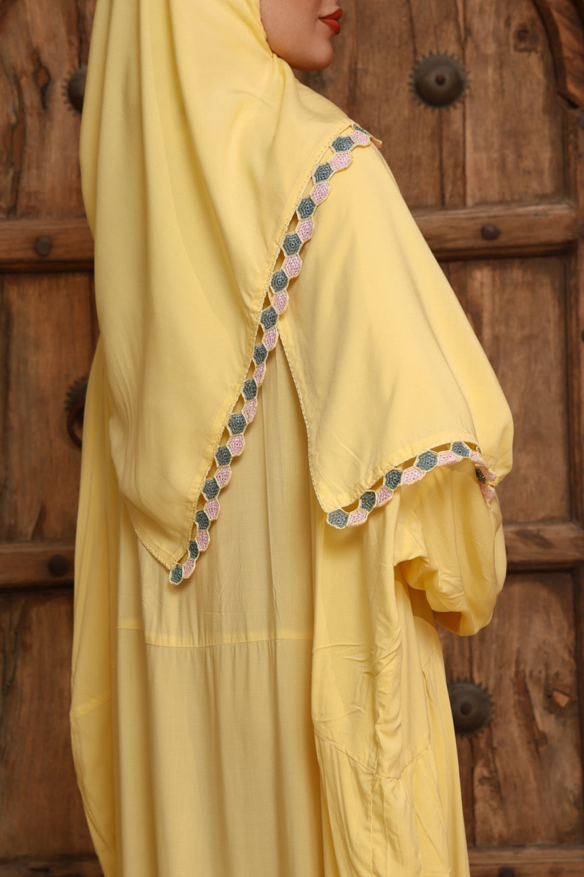 Praying Dress - Yellow Honeycomb