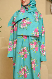 Praying Dress - Blue Bouquets