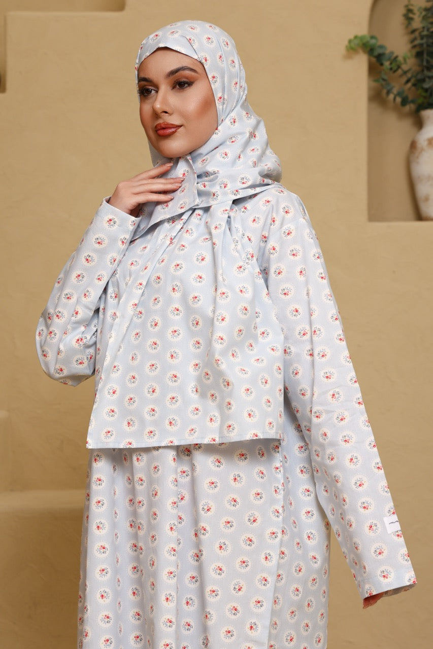 Praying Dress - Little Blue Flowers