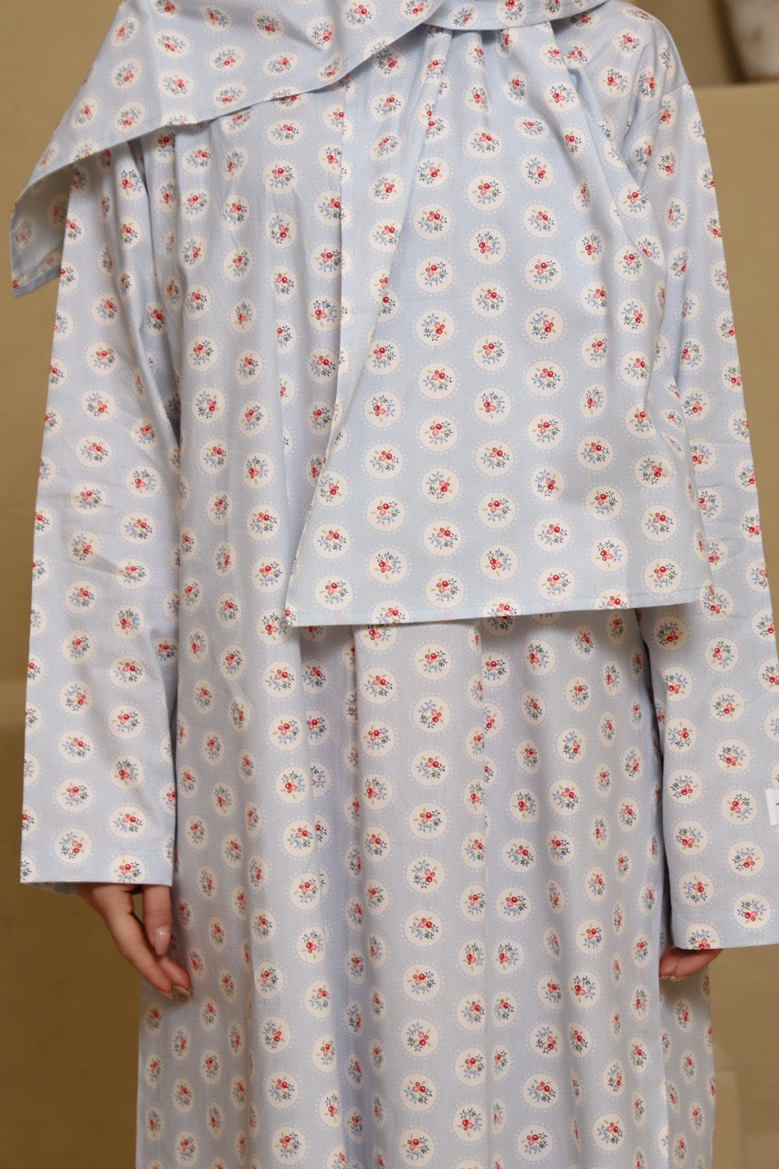 Praying Dress - Little Blue Flowers
