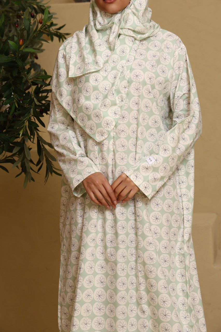 Praying Dress - Outlined Flowers
