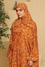 Praying Dress - Orange Leaf